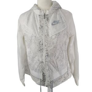 Nike Jacket Small Wind Runner Splatter Clear Hoodie Y2k Streetwear Utility Indie